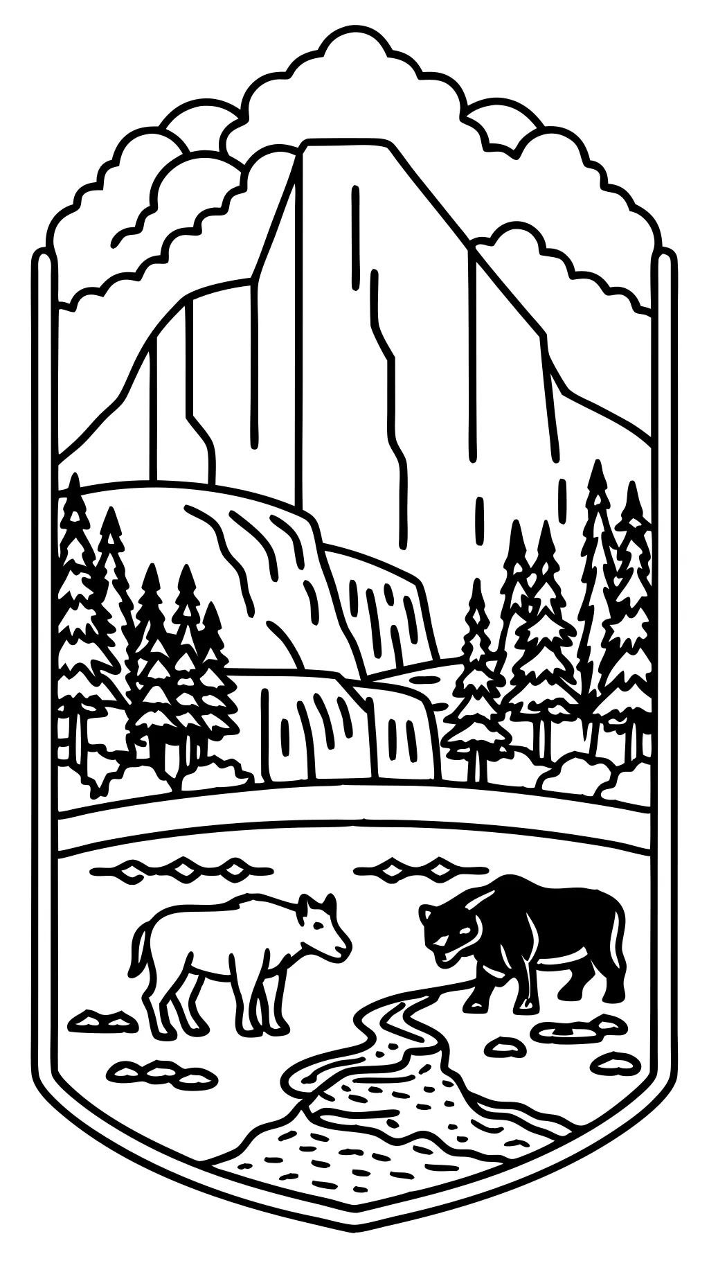 yellowstone national park coloring pages